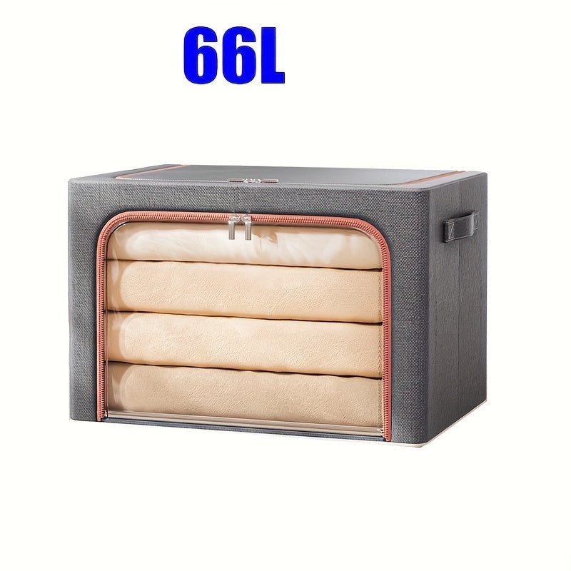 1pc Extra-Large Foldable Storage Box for Clothes and Quilts - Dustproof and Space-Saving Organizer for Home and College Dorms