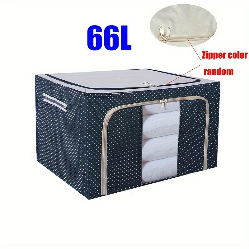 1pc Extra-Large Foldable Storage Box for Clothes and Quilts - Dustproof and Space-Saving Organizer for Home and College Dorms