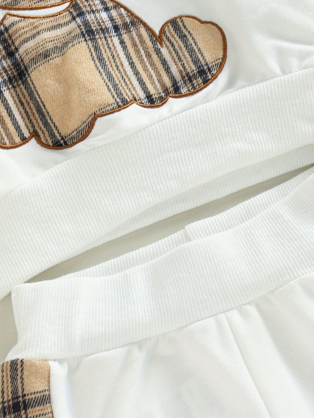 0.0-78.74ft Toddler Baby Girls Fall Outfits Long Sleeve Plaid Bear Pattern Pullover Sweatshirt Tops Pants Set Child Outfits Tracksuits Set, for Outdoor