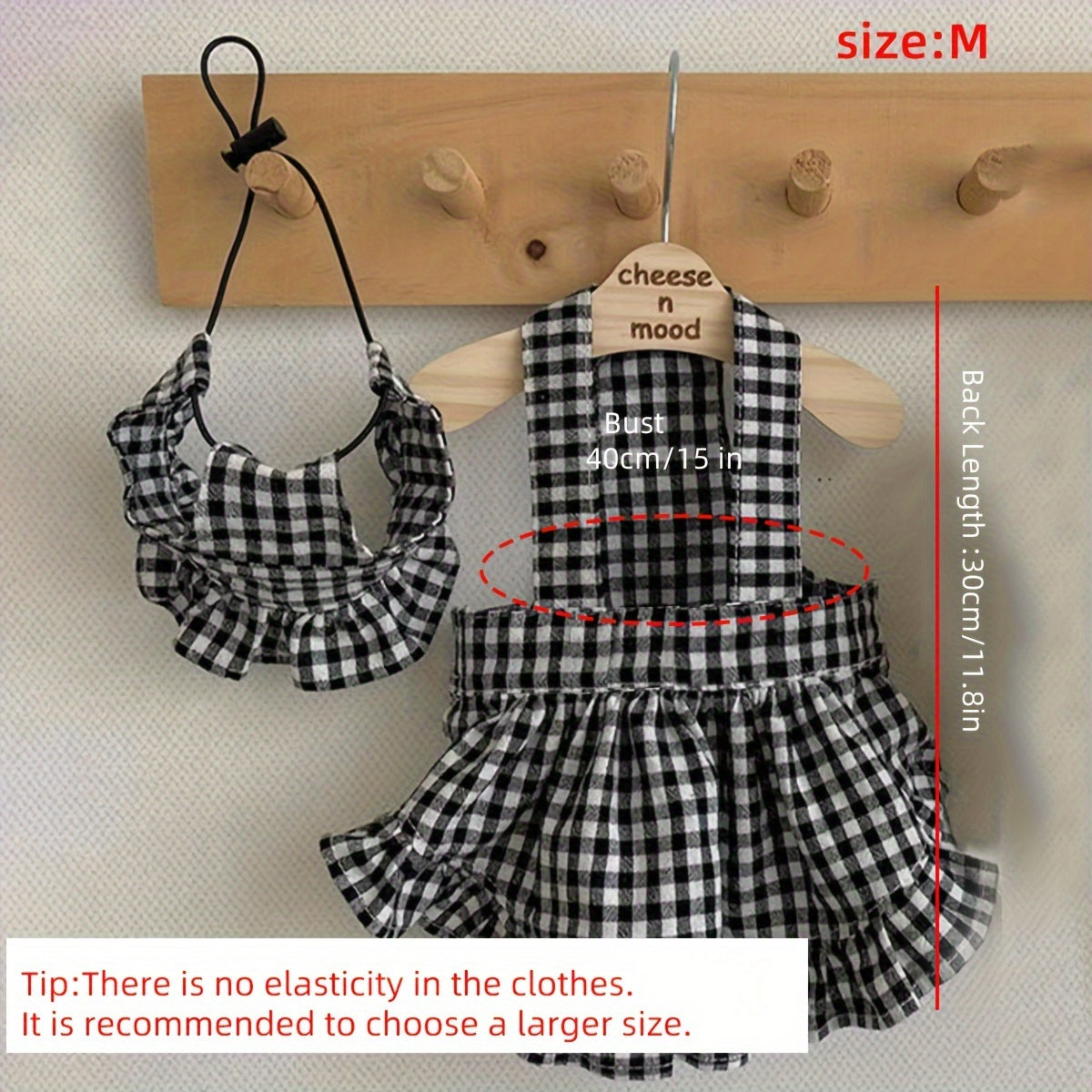 2pcs Plaid Print Pet Dress & Ruffle Trim Hat Set Lovely Dog And Cat Summer Skirt Clothes For Puppy And Kitten Outing Dressing Costume