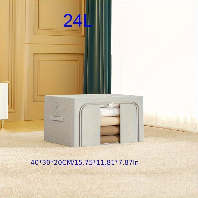 1pc Extra-Large Foldable Storage Box for Clothes and Quilts - Dustproof and Space-Saving Organizer for Home and College Dorms