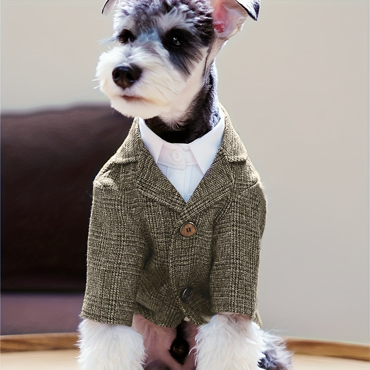 Plaid Print Pet Suit Jacket for Dog And for Wedding Formal Clothes Christmas Gift