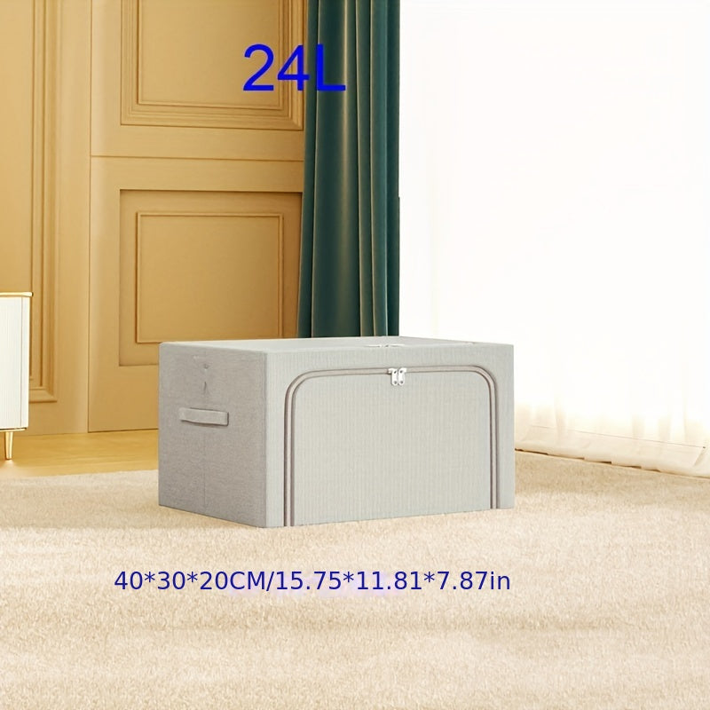 1pc Extra-Large Foldable Storage Box for Clothes and Quilts - Dustproof and Space-Saving Organizer for Home and College Dorms