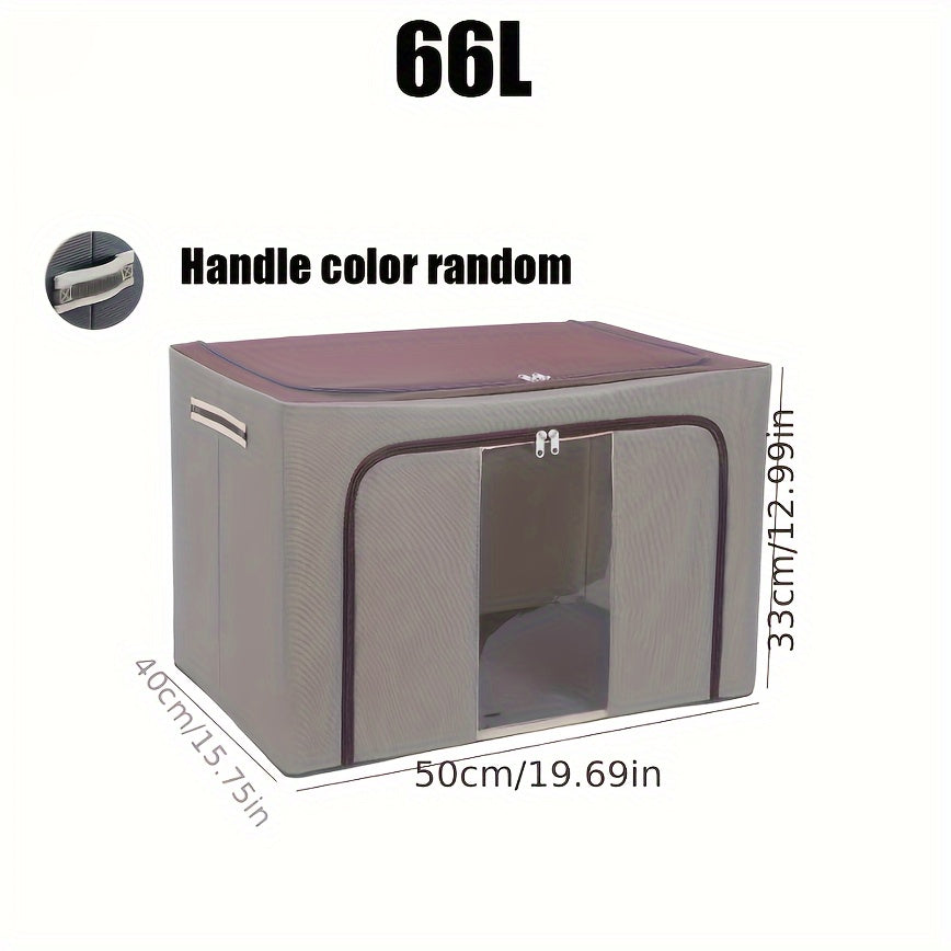 1pc Extra-Large Foldable Storage Box for Clothes and Quilts - Dustproof and Space-Saving Organizer for Home and College Dorms