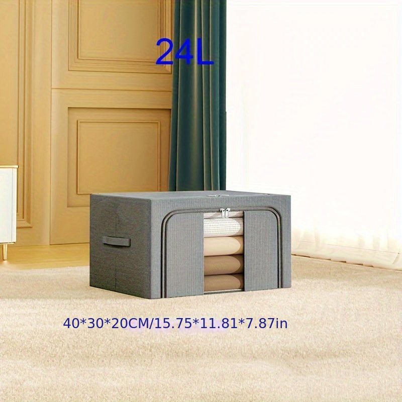 1pc Extra-Large Foldable Storage Box for Clothes and Quilts - Dustproof and Space-Saving Organizer for Home and College Dorms