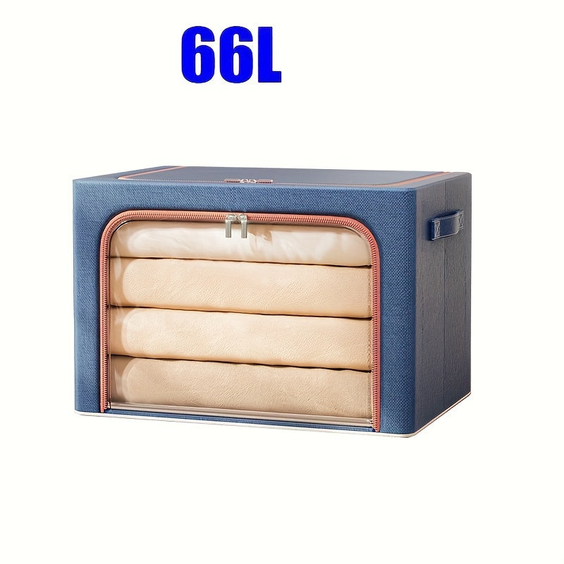 1pc Extra-Large Foldable Storage Box for Clothes and Quilts - Dustproof and Space-Saving Organizer for Home and College Dorms