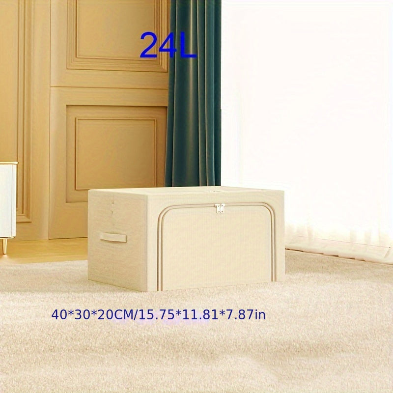 1pc Extra-Large Foldable Storage Box for Clothes and Quilts - Dustproof and Space-Saving Organizer for Home and College Dorms