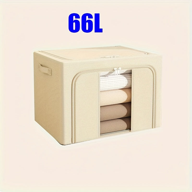 1pc Extra-Large Foldable Storage Box for Clothes and Quilts - Dustproof and Space-Saving Organizer for Home and College Dorms