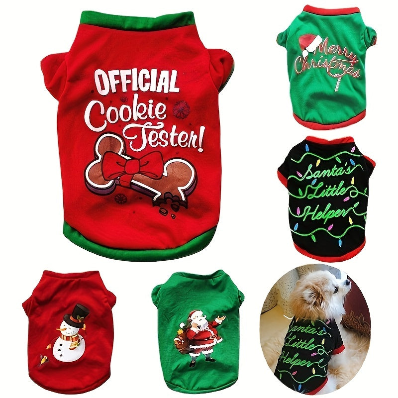 1pc Pet Xmas Warm Cotton Clothing Dog CHRISTMAS Halloween Clothes For Small Medium Dogs Vest Shirt