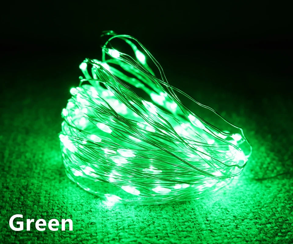 1-10M LED String Lights Copper Wire Fairy Lights Night Light For Christmas Garland Room Bedroom Indoor Wedding Decoration Lamp