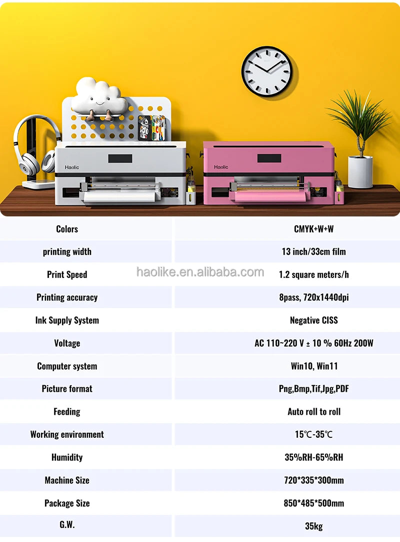 Desktop A3 DTF Printer13'' with XP600 Head Pet Film Heat Transfer Machine for T-Shirt Dress Women's Clothes Design USA Warehouse