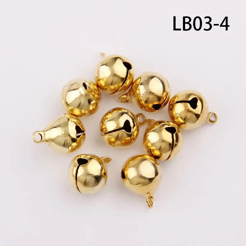Silver Gold Nickel Copper Jingle Bells Pendants Hanging Christmas Ornaments Christmas Decorations Party DIY Crafts Accessories