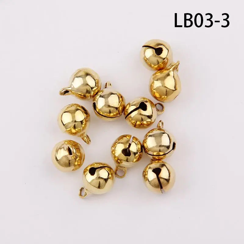 Silver Gold Nickel Copper Jingle Bells Pendants Hanging Christmas Ornaments Christmas Decorations Party DIY Crafts Accessories