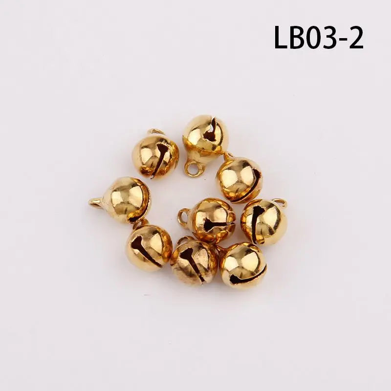 Silver Gold Nickel Copper Jingle Bells Pendants Hanging Christmas Ornaments Christmas Decorations Party DIY Crafts Accessories