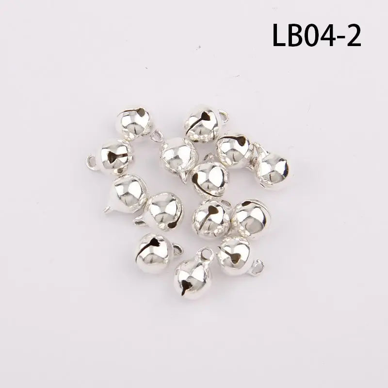 Silver Gold Nickel Copper Jingle Bells Pendants Hanging Christmas Ornaments Christmas Decorations Party DIY Crafts Accessories