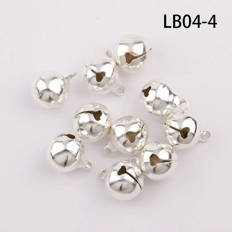 Silver Gold Nickel Copper Jingle Bells Pendants Hanging Christmas Ornaments Christmas Decorations Party DIY Crafts Accessories
