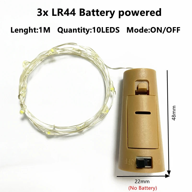 1-10M LED String Lights Copper Wire Fairy Lights Night Light For Christmas Garland Room Bedroom Indoor Wedding Decoration Lamp