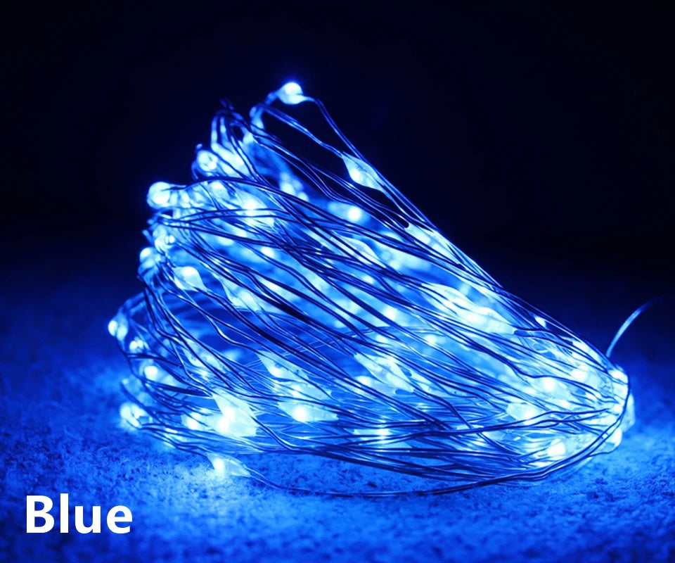 1-10M LED String Lights Copper Wire Fairy Lights Night Light For Christmas Garland Room Bedroom Indoor Wedding Decoration Lamp