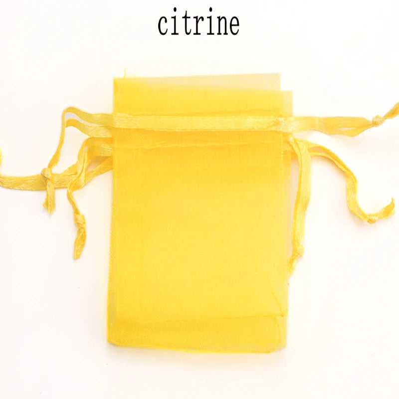 100pcs/lot Organza Bag 5*7cm,7*9cm,9x12cm Christmas Wedding Drawstring Bag Candy Bags Gift Pouches Jewelry Packaging Display