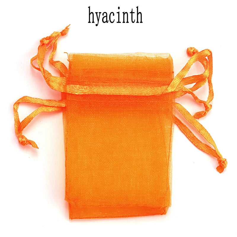 100pcs/lot Organza Bag 5*7cm,7*9cm,9x12cm Christmas Wedding Drawstring Bag Candy Bags Gift Pouches Jewelry Packaging Display