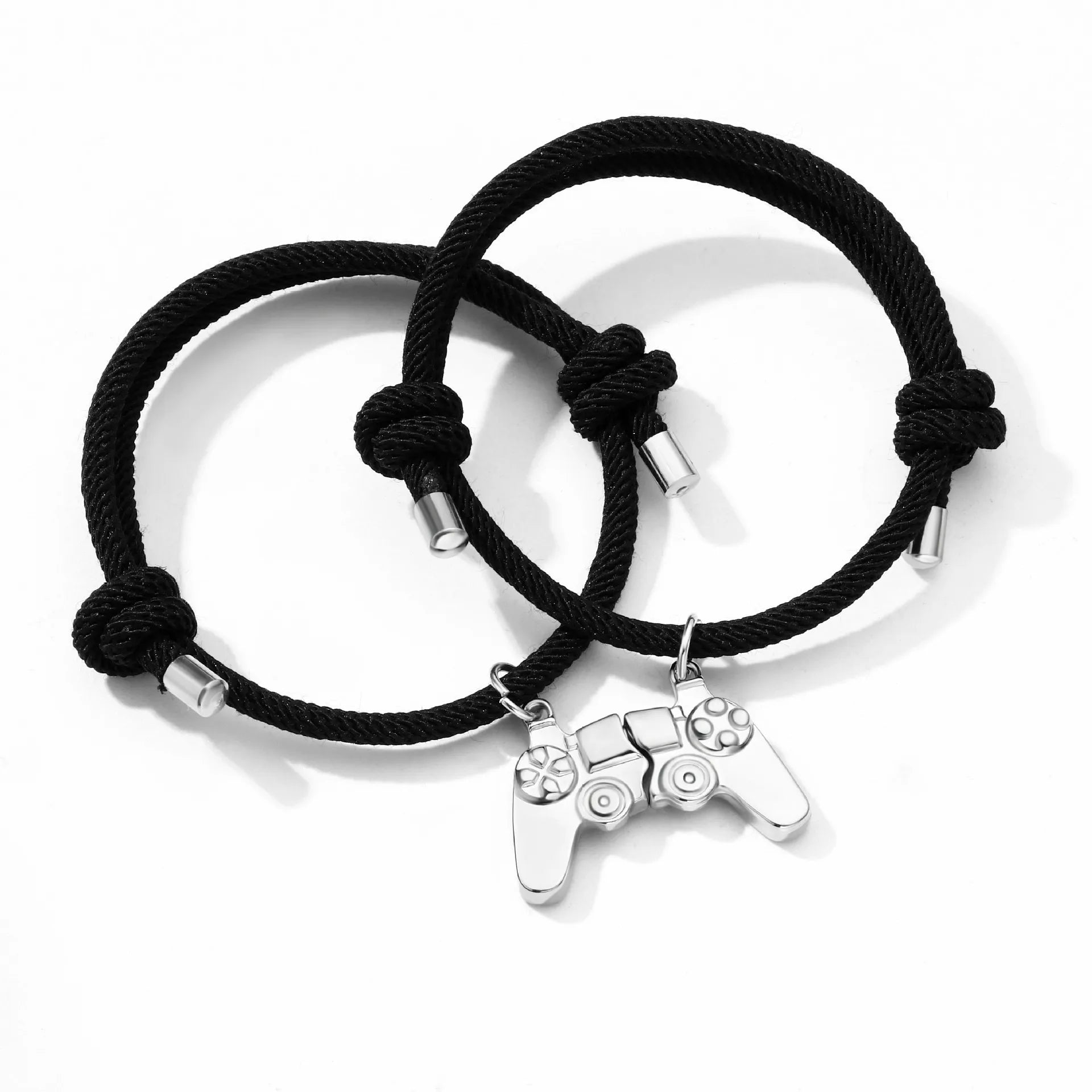 Matching Magnetic Game Controller Necklace Bracelet Set Gifts for BFF Couples Game Console Handle Best Friend, Friendship Sister
