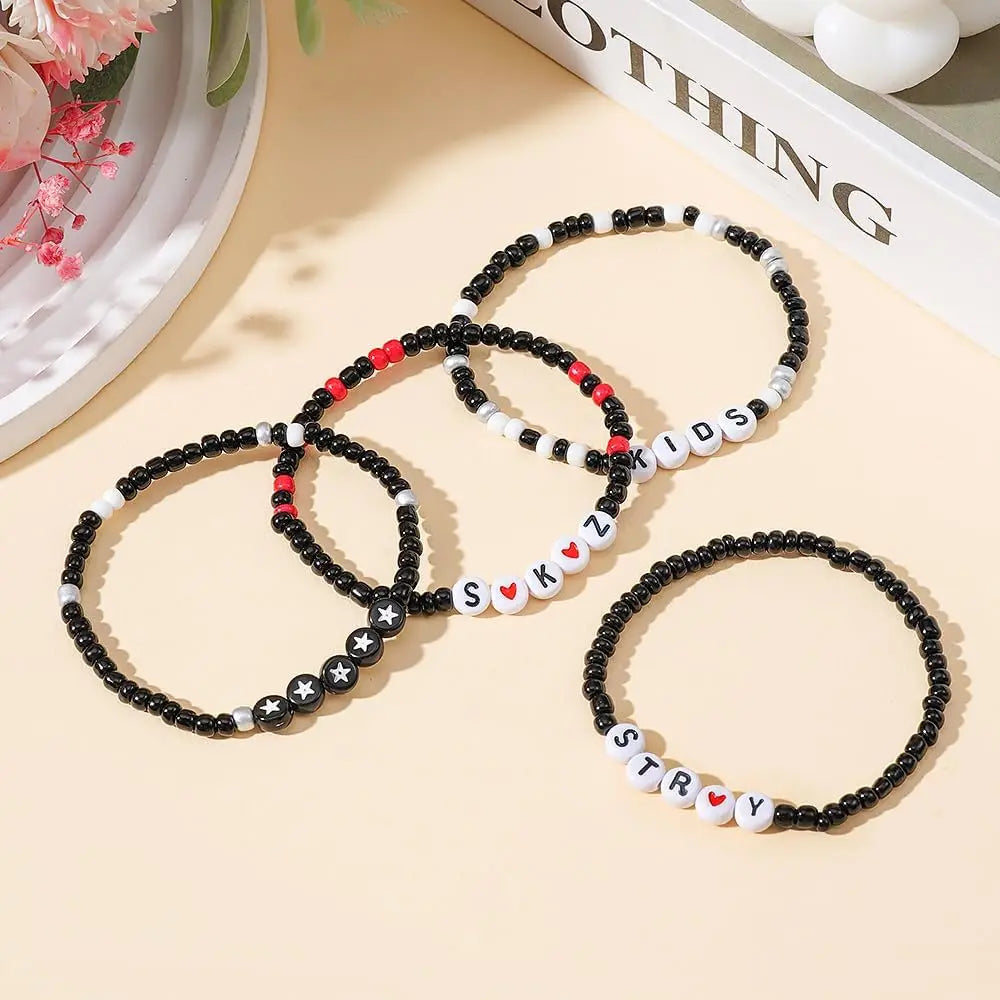 Bracelets Set -Inspired Friendship Bracelets, Perfect S-K-Z-Stray Merch Gifts for Fans' Birthdays Concert Outfits