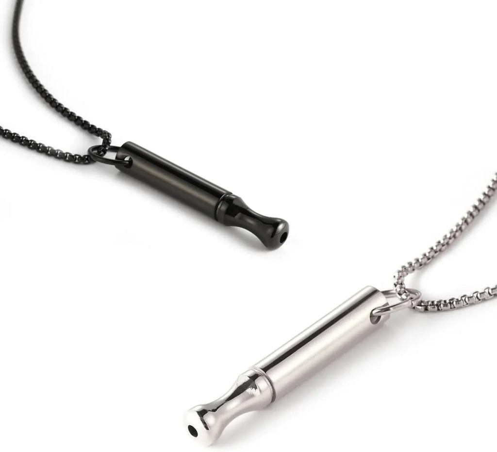 1 or 2 pcs Breathing Necklaces for Anxiety Relief Breathlink Quit Smoking Vaping Necklace Stop Smoking Aids Fidget Necklaces