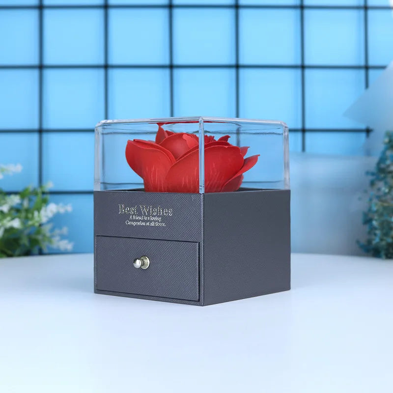 100 Languages I Love You Projection Love Heart Necklace With Rose Gift Box 2023 New Jewelry For Women Girlfriend Christmas Gifts