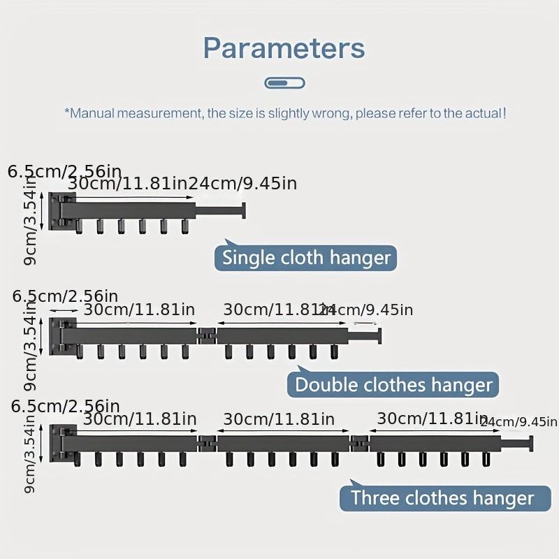 1pc Compact Wall-Mounted Folding Clothes Rack - Space-Saving Quilt Holder for Bathroom, Balcony, and Home - Easy-to-Use, Convenient, and Durable Small Drying Rack for Clothes, Quilts, and Towels - Perfect for Indoor and Outdo