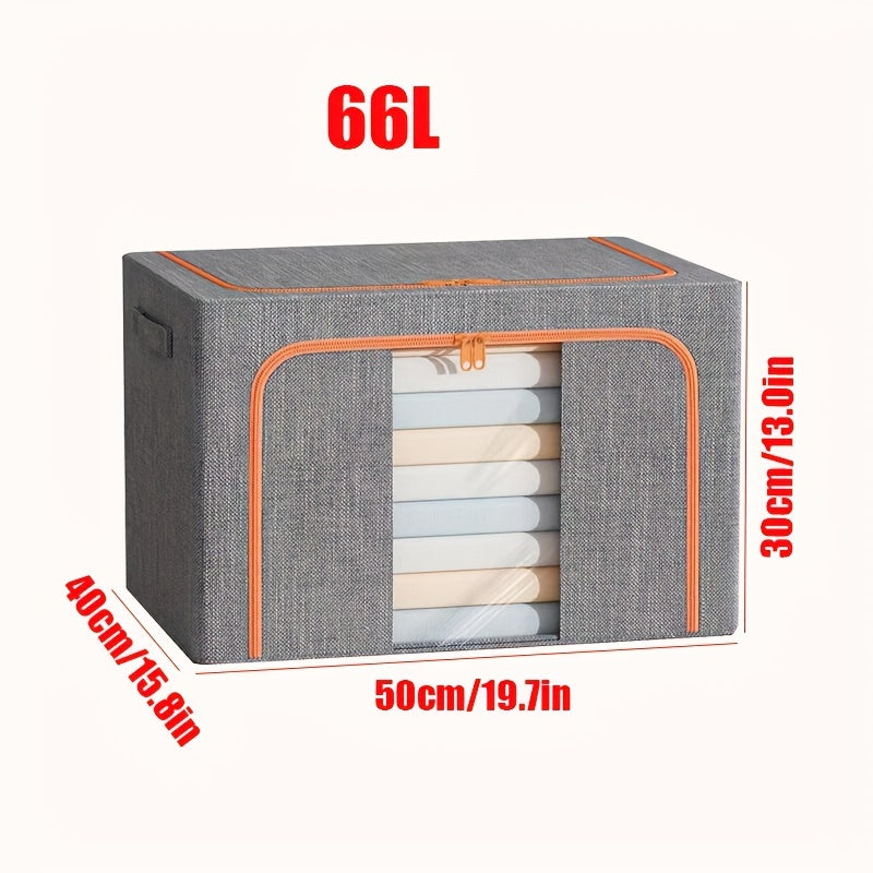 1pc Extra-Large Foldable Storage Box for Clothes and Quilts - Dustproof and Space-Saving Organizer for Home and College Dorms