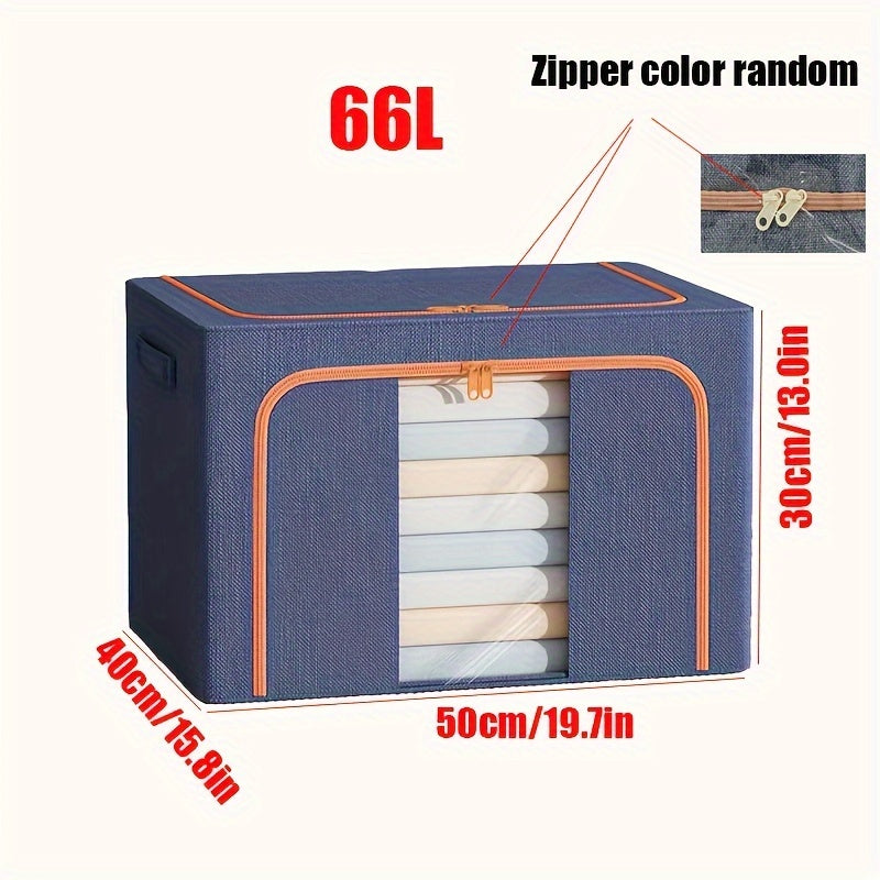 1pc Extra-Large Foldable Storage Box for Clothes and Quilts - Dustproof and Space-Saving Organizer for Home and College Dorms