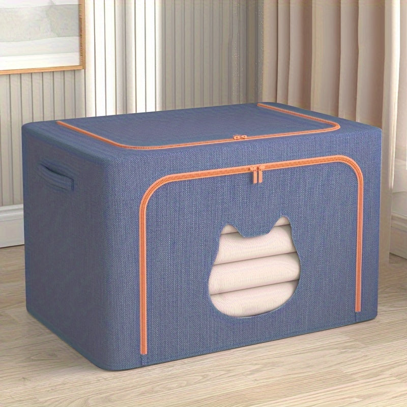 1pc Extra-Large Foldable Storage Box for Clothes and Quilts - Dustproof and Space-Saving Organizer for Home and College Dorms